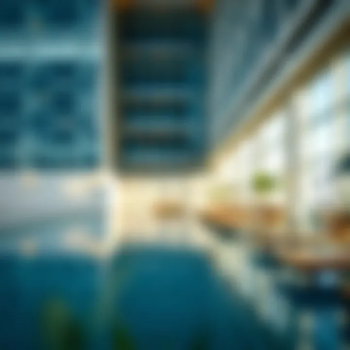 Amenities available in Domus Tower such as pool and fitness center