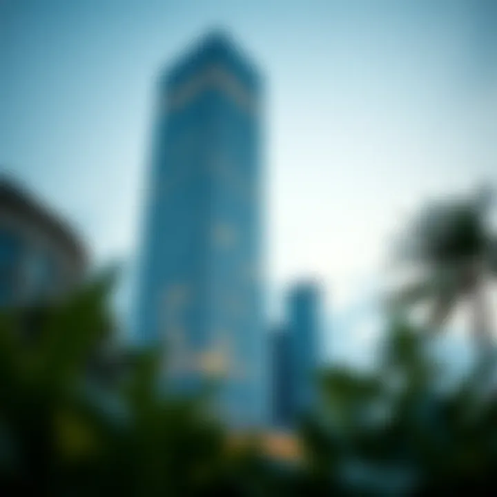 Stunning exterior view of Domus Tower showcasing modern architecture