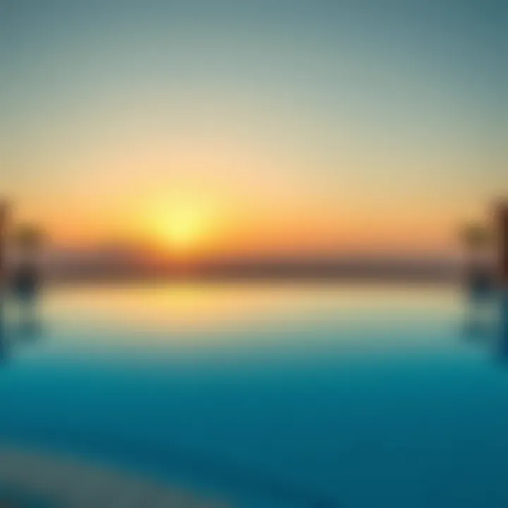 Infinity pool overlooking the desert landscape