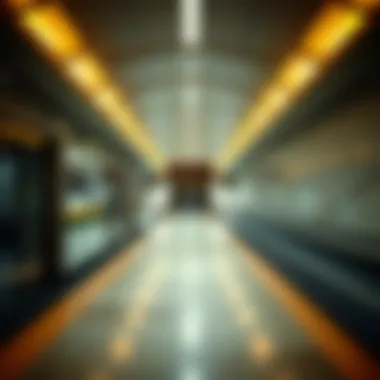 Modern Interior of Dubai Investment Park 1 Metro Station Interior design of the metro station