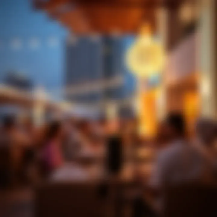 Social Vibrance at Dubai Marina Beach Club Vibrant atmosphere and social gatherings at Dubai Marina Beach Club