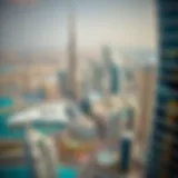 Iconic Dubai Skyline Aerial view of iconic Dubai skyline showcasing modern architecture