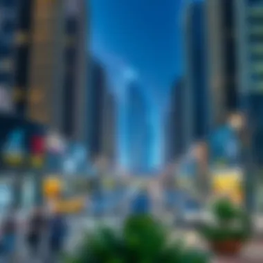 Vibrant real estate market with bustling activities