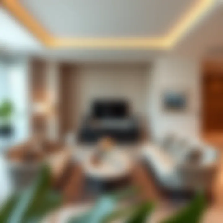 A stylish furnished room illustrating the importance of proper furniture arrangement