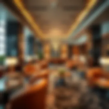 Chic Lounge Experience in Dubai An elegant lounge in Dubai with sophisticated decor and cozy seating