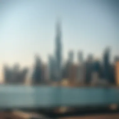 Dubai Skyline Highlighting Jebel Ali Dynamic skyline of Dubai with Jebel Ali Free Zone in focus, representing growth and progress