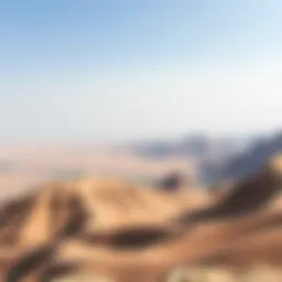 Stunning panoramic view of Jebel Hatta's mountain ranges
