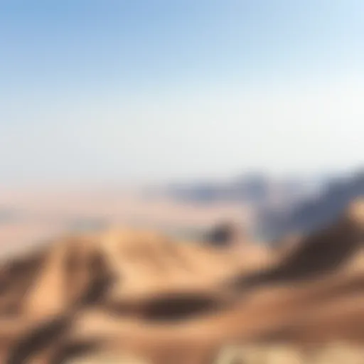 Stunning panoramic view of Jebel Hatta's mountain ranges