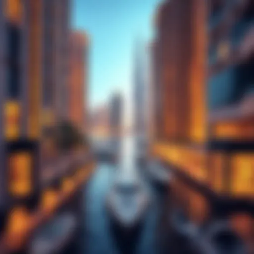 Waterfront Luxury Living in Dubai Marina Stunning waterfront view of Dubai Marina with luxury apartments