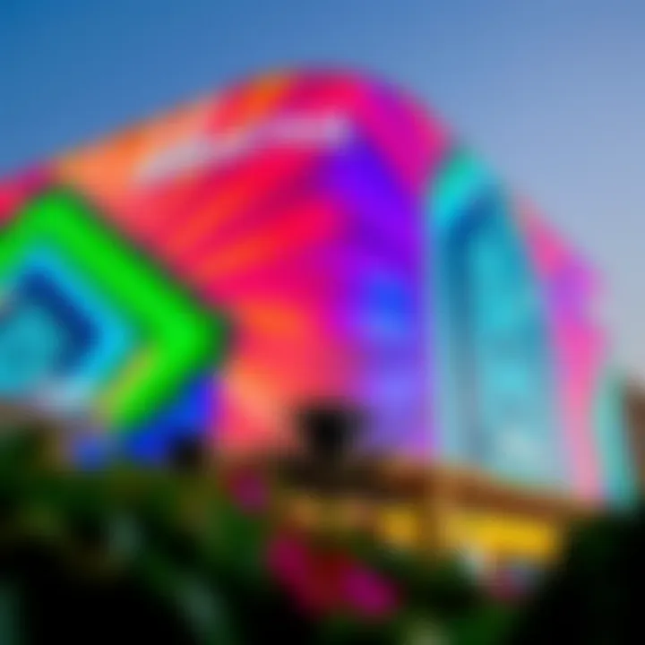 Striking Exterior Facade of Makani Mall Exterior shot of Makani Mall highlighting its vibrant facade