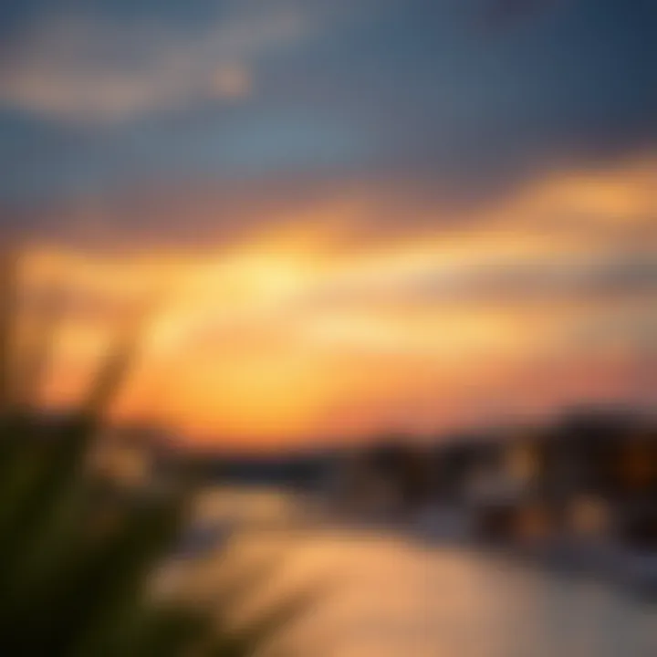 Breathtaking Sunset over Marbella Damac Lagoons Stunning view of Marbella Damac Lagoons at sunset