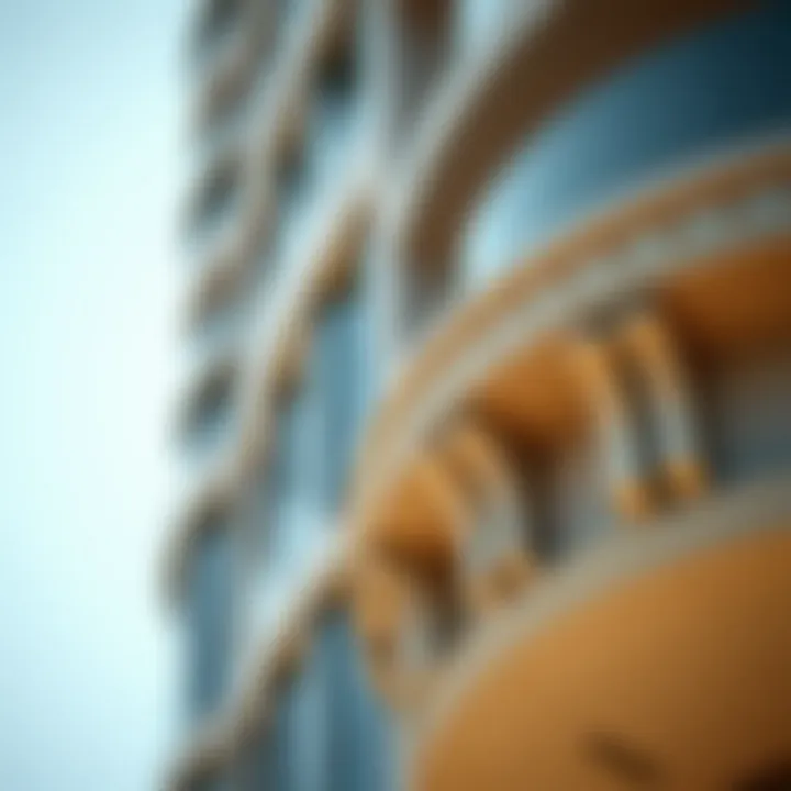 Architectural Details of Merano Tower Close-up of the unique architectural elements and design details of Merano Tower