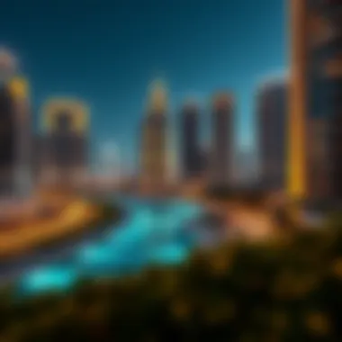 Business Bay area showcasing infrastructure and lifestyle