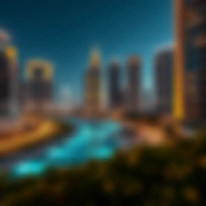 Business Bay area showcasing infrastructure and lifestyle