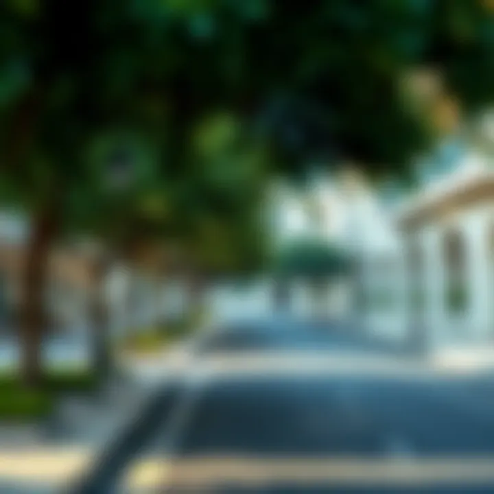 Charming Streets of Mirdif A picturesque street in Mirdif with trees and well-maintained sidewalks