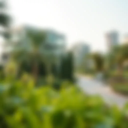 Lush Greenery in Mirdif Park A serene park in Mirdif showcasing lush greenery and family-friendly spaces