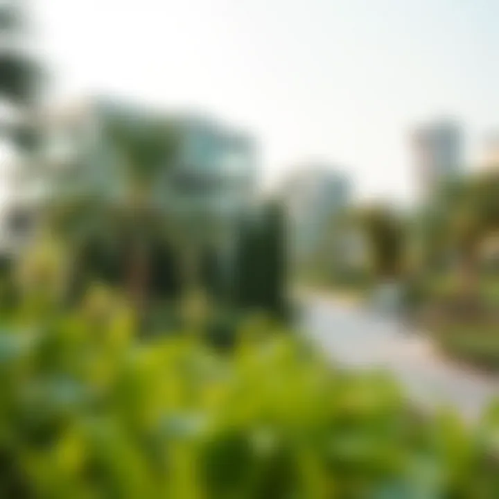 Lush Greenery in Mirdif Park A serene park in Mirdif showcasing lush greenery and family-friendly spaces