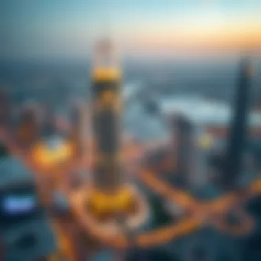 Strategic Location of Nation Towers Map highlighting the strategic location of Nation Towers in Dubai