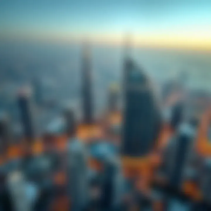 Skyline Evolution: New Launches in Dubai Aerial view of Dubai's skyline showcasing new property launches