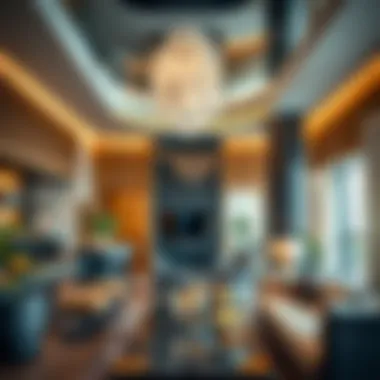 Interior shot of Noor Tower featuring contemporary amenities and vibrant spaces.