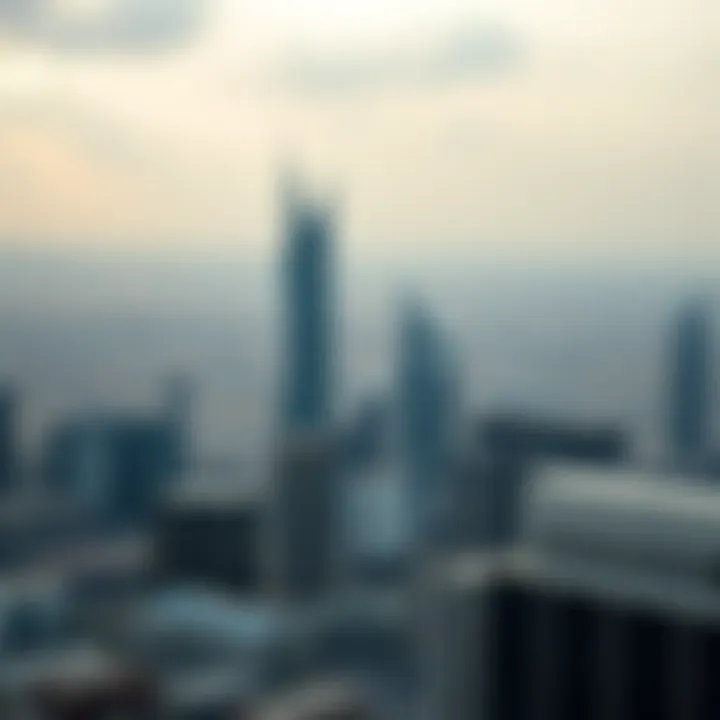Panoramic view of the surrounding area of Noor Tower, illustrating its urban impact.