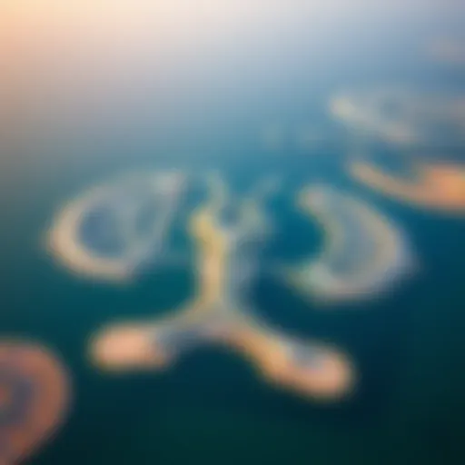 Aerial view of Palm Jebel Ali showcasing its unique shape and landscape