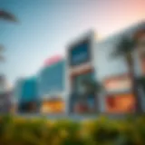 Exterior view of Palm Mall showcasing modern architecture