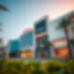 Exterior view of Palm Mall showcasing modern architecture