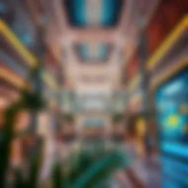 Elegant Interior Spaces of Palm Mall Interior design of a shopping area within Palm Mall