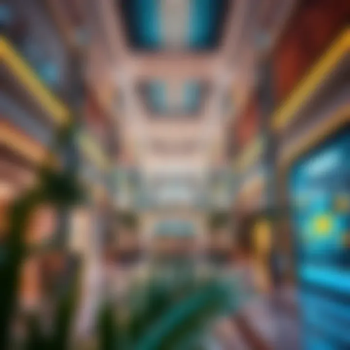 Elegant Interior Spaces of Palm Mall Interior design of a shopping area within Palm Mall