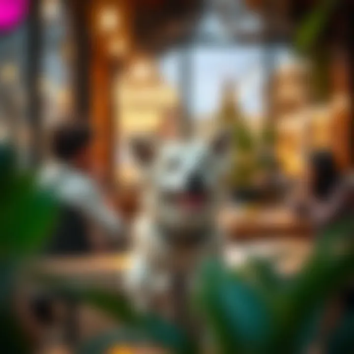 Enjoying Time at a Pet-Friendly Cafe Charming cafe welcoming pets in Dubai