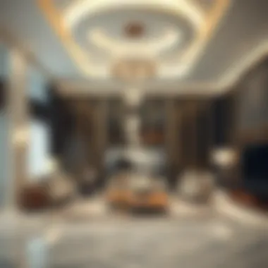 Elegant Interiors of Luxury Real Estate Opulent interior of a platinum luxury property featuring modern design