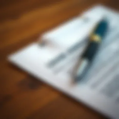 Understanding Lease Agreements A close-up view of a rental agreement with a pen beside it