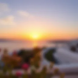 Breathtaking sunset view over Samana Mykonos