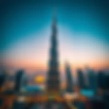 Burj Khalifa: A Triumph of Modern Architecture Stunning view of Burj Khalifa at sunset