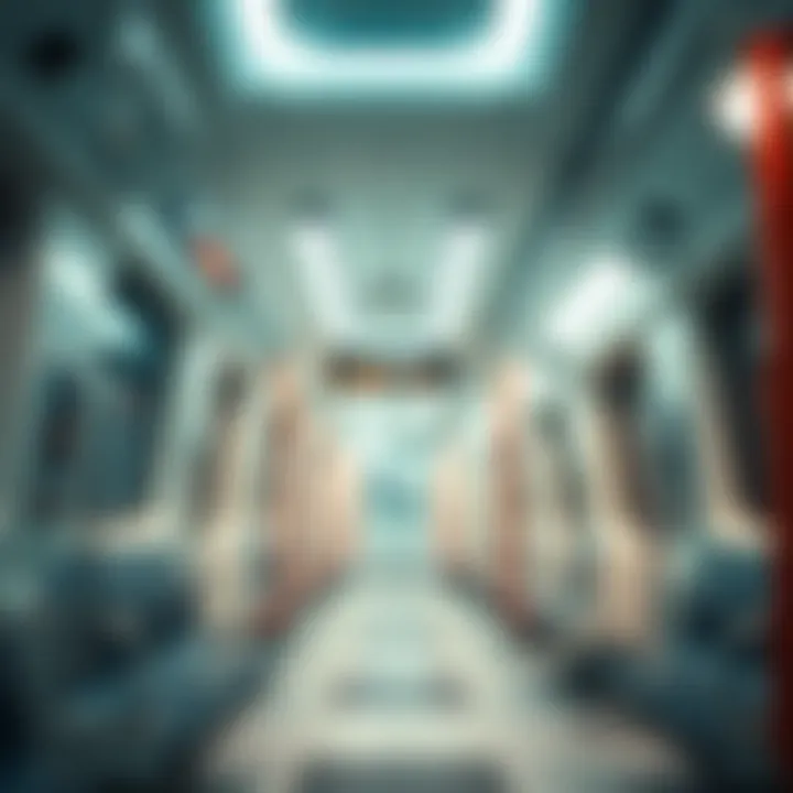 Interior of Silicon Oasis Metro Train Interior of a modern train car in Silicon Oasis Metro