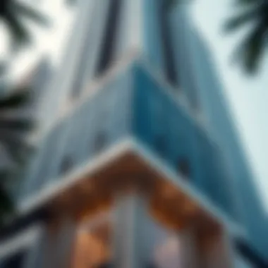 Architectural details of SIT Tower facade