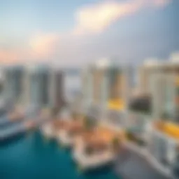 Panoramic view of Soho Palm Jumeirah showcasing modern architecture