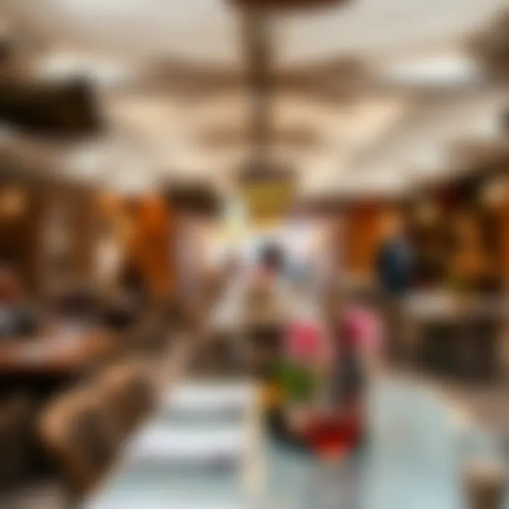 A selection of unique dining experiences within the marketplace