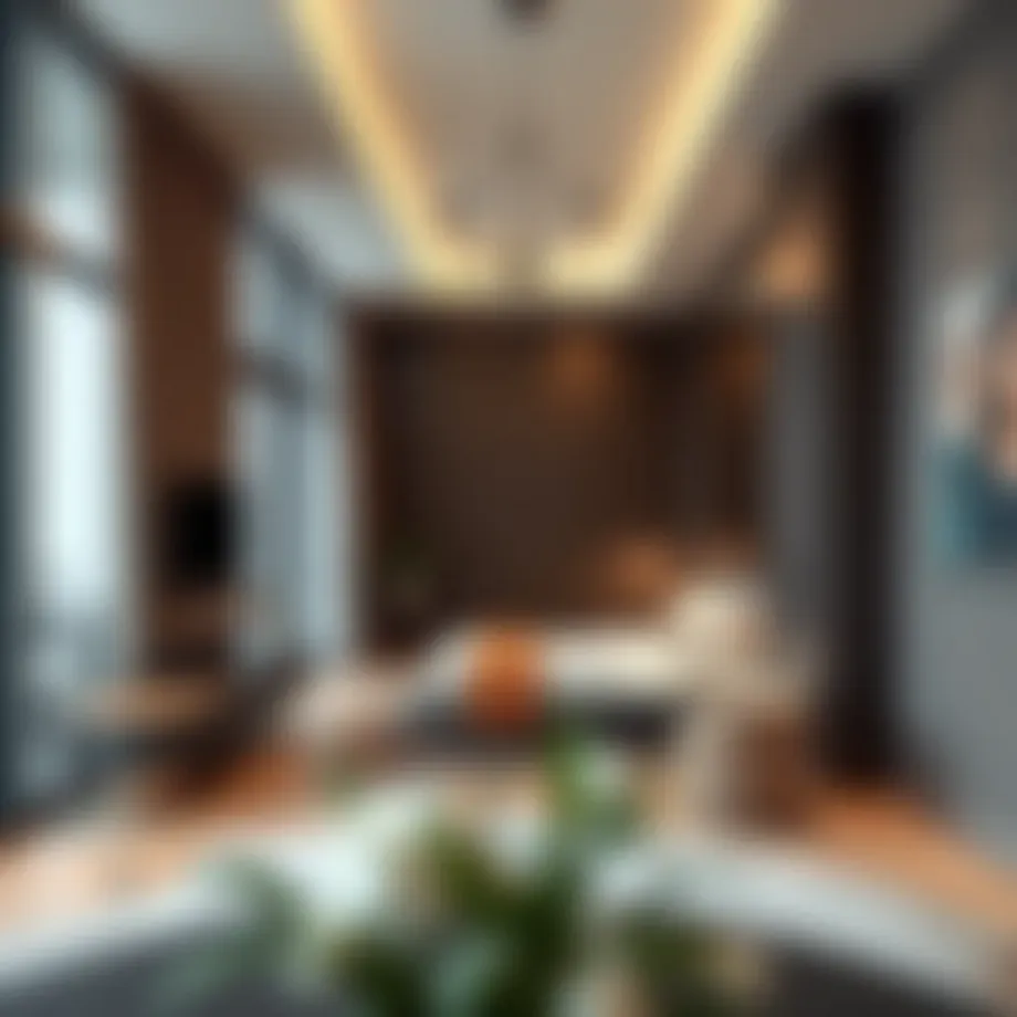 Modern studio apartment interior in Bur Dubai