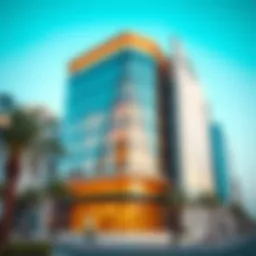 Facade of a modern Tashil Office in Dubai