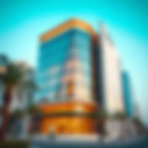 Modern Tashil Office Architecture Facade of a modern Tashil Office in Dubai