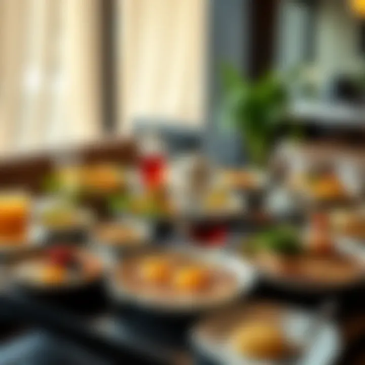 Diverse International Breakfast Offerings An array of international breakfast dishes beautifully presented on a table