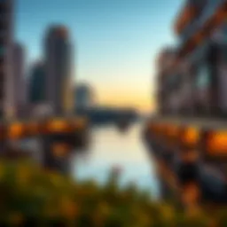 Captivating view of Dubai's canal front properties