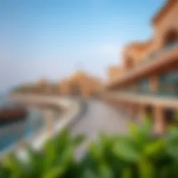 A panoramic view of the Dubai Boardwalk showcasing its architectural elegance.