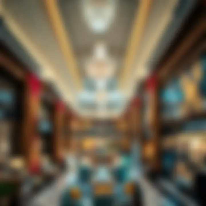 Interior shot highlighting the luxurious design elements of The Dubai Mall