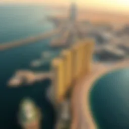 Aerial view of Seapoint showcasing Dubai's coastline