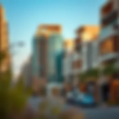 Trendy Neighborhood in Dubai Trendy neighborhood in Dubai reflecting investment potential