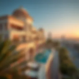 Aerial view of the luxurious properties in روضة البطين