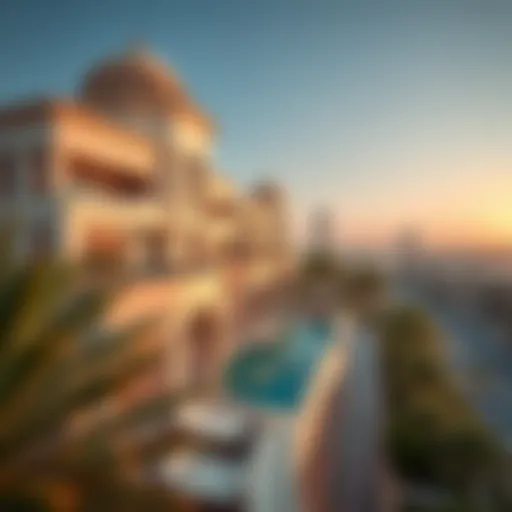 Aerial view of the luxurious properties in روضة البطين